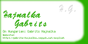 hajnalka gabrits business card